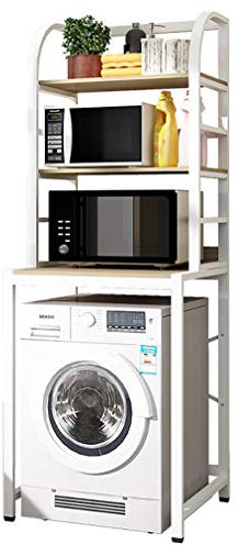 DRYIC Estante de Almacenamiento para Lavadora Encima del Inodoro, Estante de Almacenamiento para Lavadora Encima del baño con pies Ajustables