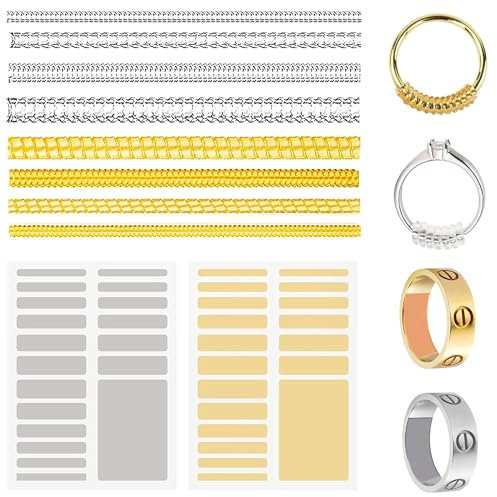 46 Stück Ringgrößenversteller, Unsichtbarer Ring Sizer Verkleinerung Ring Ringverkleinerer Ringgrößenmesser für Lose Ringgröße Einsteller