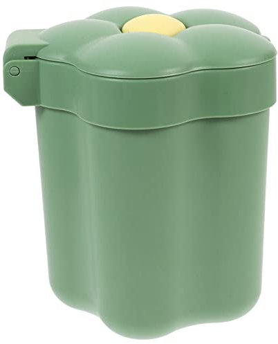 Cabilock Papelera De Flores Papelera Pequeña Papelera De Escritorio Contenedor De Basura Mini Botes De Basura Contenedor De Plástico Con Tapa Mini Escritorio Papelera Pequeña