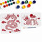 MAYJOYDIY Schablone mit orientalischem Drachen, verheißungsvolle Wolken, 2 Stile, 30 x 30 cm, großer chinesischer Drache, Sonne, Zeichenschablonen mit Pinsel, asiatischer Drache, Vorlage für Kunst,