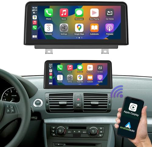 Road Top 10,25 pollici Autoradio Senza Fili Carplay & Android Auto per BMW 1 Serie E81/E82/E87/E88 2004-2008 Anno con CCC sistema