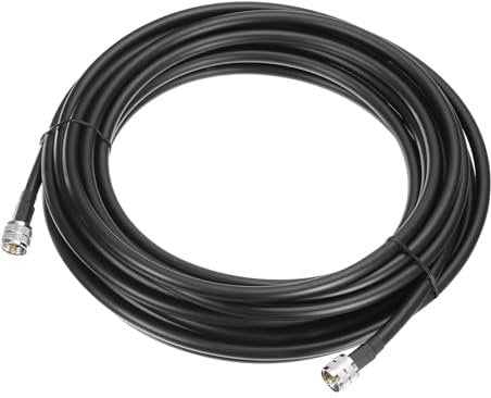 sourcing map RG8/U Coax Cable with Pl-259 Male Connectors for CB/Ham Radio 10.6m/34.8ft