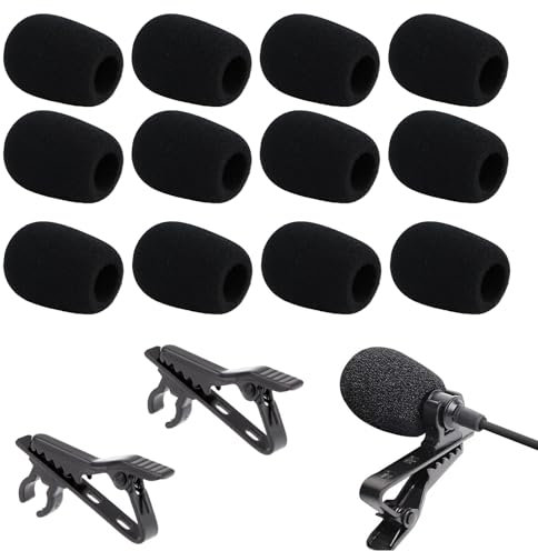 Mousse Micro Casque,Bonnette Micro,Mousse Micro,Bonette Microphone,Microphones Couvertures en Mousse,pour Salle Classe,Salle Conférence,Interviews Presse,30 * 22 * 8MM,Noir
