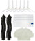 Lot de 2 accessoires de rechange pour aspirateur robot Rowenta X-plorer Serie 75 (pas pour les années 75), brosse principale, brosse latérale, filtre, chiffon de nettoyage (lot de 2, 14 pièces)