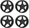 4x AUTEC Felgen Alufelgen VALEA 6.5x16 ET37 4x108 Schwarz kompatibel mit Ford Fiesta Ka+ Transit Courier EcoSport