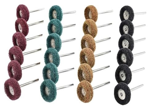 Drill Polishing Kit, 25 mm Abrasive Polishing Wheel, 60pcs Rotary Tool Accessories, Buffing Wheel for Drill, Polishing Drill Attachment, for Rotary Tools for Glass Metal Wood Polishing Sanding Dusting