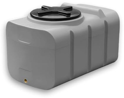 Varile Serbatoio per acqua potabile da 180 l, senza BPA, filettatura in ottone integrata da 3/4, prodotto in EU, adatto per alimenti (grigio)