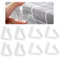 BDEPSTR 8 Pièces Pince Nappe Table De Jardin, Pince à Nappe Plastique, Pince à Nappe de Table Transparente Porte-Nappe Pinces à Couverture de Table pour Tableau d'Épaisseur