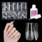 Venares 500 Pcs Short Square Nail Tips for Gel Extensions, 12 Size Press on Nails Short, Full Cover Natural False Nail Tips for Acylic Extensions, False Nails Short For Nail Salons