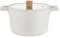 FLORINA Nube Aluminium-Topf | 24 cm | 5,8 l | Induktionsgeeignet | Kratzfeste Keramikbeschichtung | Soft-Touch-Griff mit Holzoptik | Hitzebeständiger Glasdeckel | Für alle Herdarten & Backofen