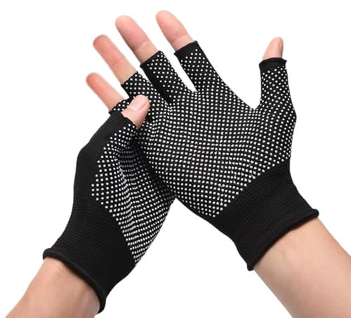 Fingerlose Handschuhe für Herren, schwarz, Halbfinger, Winter, thermisch, beheizt, zum Autofahren, Wärme, Thinsulate, Arbeit, Herren, warm, wasserdicht, dünne Halterungen, für Radfahren,