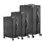LIVLUX Kofferset - 3 teiliges Reisekoffer Set inklusive Handgepäck- Hartschalen Koffer mit Zahlenschloss, 4 Rollen und Komfort Tragegriffen - ABS Trolley Rollkoffer (Schwarz)