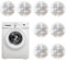 Mlysnd Ruedas para Muebles, 8 Pcs Ruedas Giratorias 360° Pesadas (Transparente)