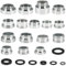 Bohoray 16 PCS Faucet Adapter Kit, Kitchen Tap Adapter Kit with 34PCS Spacers, Male Female M16-28 Sink Faucet Adapter for Male Female Sink Faucet, Sink Sprayers, Garden Hose, Water Filters