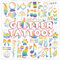 Qpout 10pcs Glitter Rainbow Temporary Tattoos,Butterfly Heart Flower Rainbow Flag Body Art Sticker,65+ Shiny Face Tattoos for Girls Boys Birthday Party Pride Equality Parades Celebrations