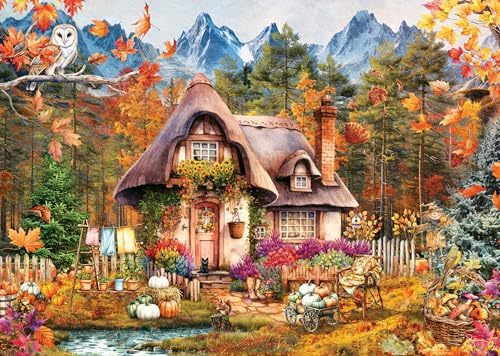 Ravensburger Pumpkin Cottage Puzzle, 1000 Teile, Premium-Qualität, FSC-zertifizierte Materialien