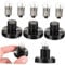 Gatuida 5 Pièces E10 Porte-vis Prises Lampe Enfants Classe Enseigner Ajuster Culot D'ampoule à Vis E10 Équipement D'expérimentation De Circuit Porte-lumière Expérimental Black Plastique