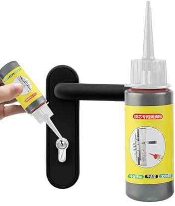 Graphite Powder Lubricant, 60ML Lock Cylinder Lube Powder, Door Lock Lubrication, Fast-Acting Graphit, Graphite Long Lasting Lubricant, Household Repair Supplies