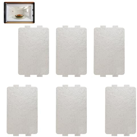 Lot de 6 plaques mica, couvercle de guide d'onde, plaques Mica, 6,5 x 11,5 cm, plaque mica pour four à micro-ondes, accessoires de réparation de rechange, micro onde à disque Mica pour tous les