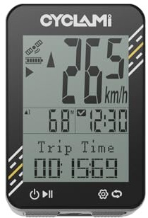 CYCLAMI Bike Computer Wireless - 5-Satellite GPS Cycling Speedometer and Odometer | 2.4 Sun-Readable Screen | 50g Ultra-Light | 20+ Hour Battery IPX7 Waterproof Bicycle GPS for Road/MTB All Bikes