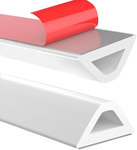 Barre de seuil de douche autocollante, 200 cm, en silicone flexible, étanche, design adapté aux fauteuils roulants, en forme de T, pour séparation humide et sèche, blanche