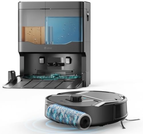 Lefant M210 PRO OMNI Robot Aspirapolvere e Lavapavimenti, Rullo Autopulente, Lavaggio con Acqua Pulita, Mappatura Laser dToF, 20000Pa,Evitamento Ostacoli PSD, Anti-Groviglio, WiFi 2.4G/5G, Alexa/App | Rullo autopulente, lavaggio continuo con acqua pulita, pulizia su misura, zero grovigli, mappe multilivello, 2,4 G/5 G WiFi