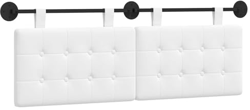 vidaXL Hängendes Kopfteil Stoff, Moderner, rechteckiger Polster-Kopfteil, Wandmontage, anpassbare Schlafzimmer-Deko, platzsparende Möbel Ideen