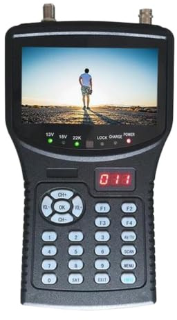 Satellitenfinder, 2 Stück TV-Tuner Satellitenempfänger Player Kamera KPT-955G + 4,3-Zoll-Pan-Antenne Signaltester AHD USB Dvb S/s2 Box Core Display Hochauflösender LCD-Bildschirm,SAT-Signalmessung