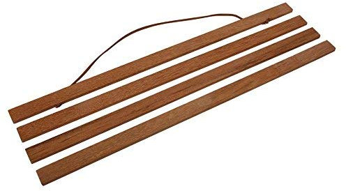 Delaman Elegant Posterschiene für Bilder Poster aufhängen Magnetische Klemmschiene aus Teakholz Verschiedene Größen (Size : 40cm)