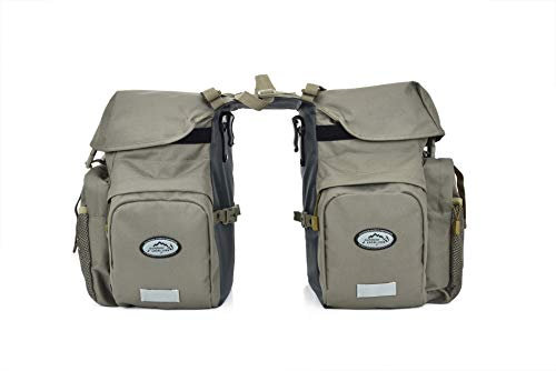 KuanDar Sport 50L Fahrradtaschen Gepäckträger, Wasserdicht, Strapazierfähig Mit Reflektierendem Klettverschluss, Mit wasserdichter Abdeckung