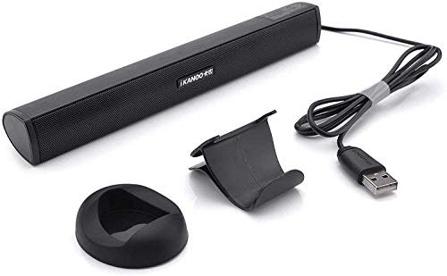 AUELEK PC Lautsprecher,USB Computer Lautsprecher,Mini Soundbar Lautsprecher USB Stromversorgung,Stereo Sound mit Standfuß und Clip-On für Desktop PC PS4 Tablets Laptop Checkout Schalter