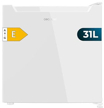 Cecotec Mini Fridge Freezer 31L Bolero CoolMarket TT 31 Dual White E. Minibar avec Fonction Réfrigérateur ou Congélateur, Hauteur 49,6cm et Largeur 47,4cm, Commande Mécanique, Blanc.