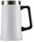 KooK Beer Stein, Stainless Steel Coffee Mug, Tumbler with Thermal Vacuum Insulation, Big Grip, Adventure, Double Walled Drinking Cup, Large Handle, Shatterproof, White, 24 oz