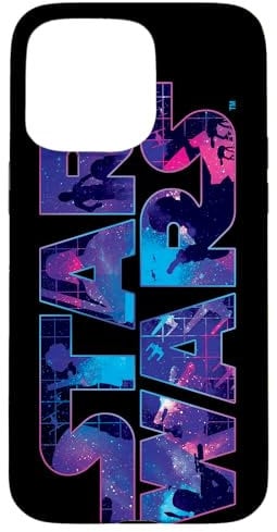 iPhone 15 Pro Max Star Wars Logo Retro 90s Galaxy Case