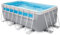 Intex Piscina Desmontable Rectangular Prism Frame, 400x200x122 cm, Material Triple Capa, Capacidad 8.418 L, Ventana panorámica, Tapiz, Cobertor, Depuradora de Cartucho, Escalera (56029)