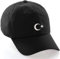 MIMAYIN Türkei Sticker Türkei Flagge Baseball Cap Stickerei Basecap Verstellbare Reine Farbe Baseballmütze Sport Visier Hut für Herren Damen (Baumwolle, Black&White)