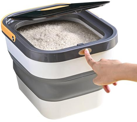 Contenedor de almacenamiento plegable para comida para perros, contenedor de almacenamiento de alimentos para mascotas, caja de almacenamiento plegable hermética para comida para gatos, almacenamiento