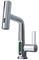 Waterfall Kitchen Faucet With Temperature Display - 360° Swivel, 3 Water Jet Modes, Extendable Mixer Tap, G1/2 (Silver)