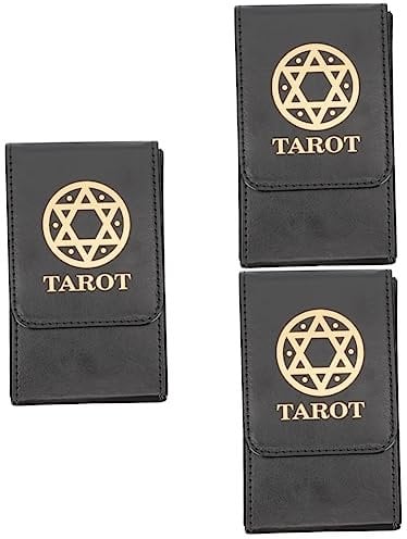 DEARMAMY 3stücke Multi-purpose Tarot Karten Aufbewahrungsbox Aus Pu Praktische Kartenhalterung Für Tarotkarten Kompakte Und Stilvolle Lösung Für Sammlungen Für Anfänger Und
