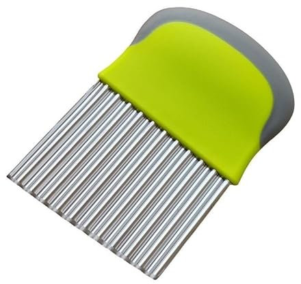 NEXROLA coupe pomme de terre, coupe frite en acier inoxydable avec rainures, trancheuses pour couper les pommes de terre, les oignons, les concombres, les carottes (vertes)