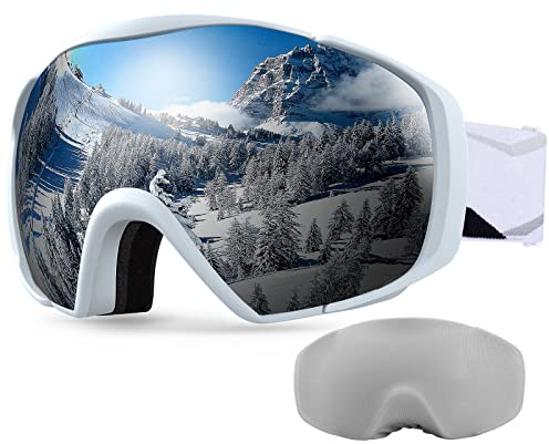 OutdoorMaster Maschera Sci Modello Classic OTG - Lenti Anti-Appannamento e Protezione UV400 - Compatibile con Casco e Occhiali da Vista