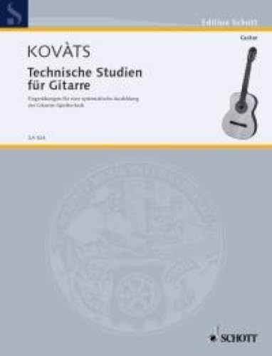 Technische studien guitare: Fingerübungen für eine systematische Ausbildung der Gitarre-Spieltechnik. guitar.