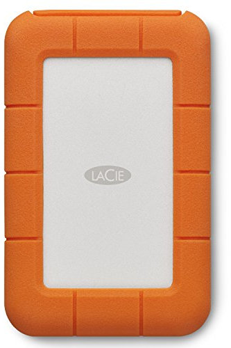 LaCie Rugged 4TB tragbare externe Festplatte, 2.5 Zoll, PC & Mac, inkl. USB-C w/o USB-A Kabel, inkl. Rescue Service (STFR4000800)