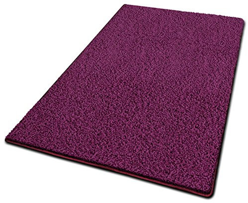 casa pura Teppich Wohnzimmer Berry Flauschiger Teppich 66x130cm Läufer, weicher Wohnteppich Deko für Schlafzimmer, Kinderzimmer, Flur mit antirutsch Unterseite, Shaggy Hochfloor Barcelona