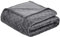 Amazon Basics Fleece-Überwurf Kuscheldecke, geprägt – Grau, 220 x 240 cm