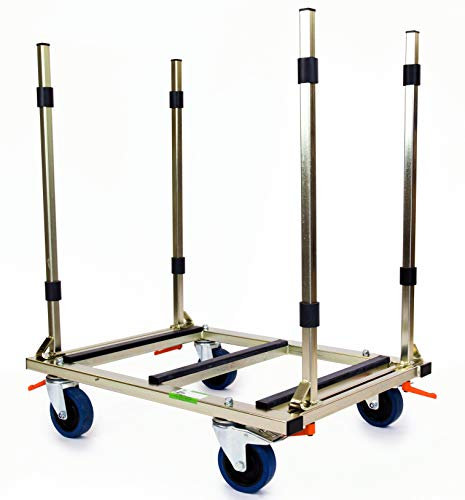 TS 500 Flexi Trolley Glastransportwagen bis 500 kg Tragkraft, Transport, Transportwagen, Transporthilfe, für Glasscheiben, Holzplatten oder Steinplatten, Sackkarre, Plattenwagen