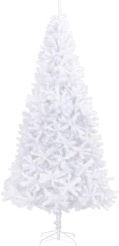 vidaXL Künstlicher Weihnachtsbaum Tannenbaum Christbaum Kunstbaum Dekobaum Xmas Tanne Baum Weihnachtsdekoration 300cm Weiß PVC-Baum Stahlständer