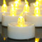Ymenow LED Teelichter mit Timer, 12 Stück Elektrisches Teelicht LED Kerzen mit Timerfunktion Flackernde Flamme Kerzen Lange Brenndauer für Halloween Weihnachten Wohnzimmer Saisonale Deko, Warmweiß