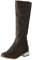 Stivali Donna Moda Pelle Tacco Basso Scarpe con Punta Tonda Slip-On Comodo Western (43,Marrone)