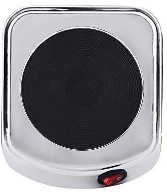Niiyen Mini Estufa Eléctrica, 500 W, Acero, Portátil, Calentador de Café y Té, Hornilla Eléctrica Doméstica, UE 220-240 V